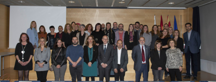 Entrega de premis. Foto de grup.