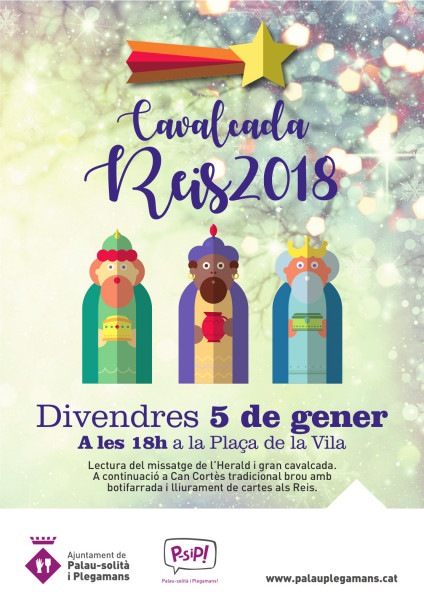 Gran Cavalcada de Reis 2018. Cartell.