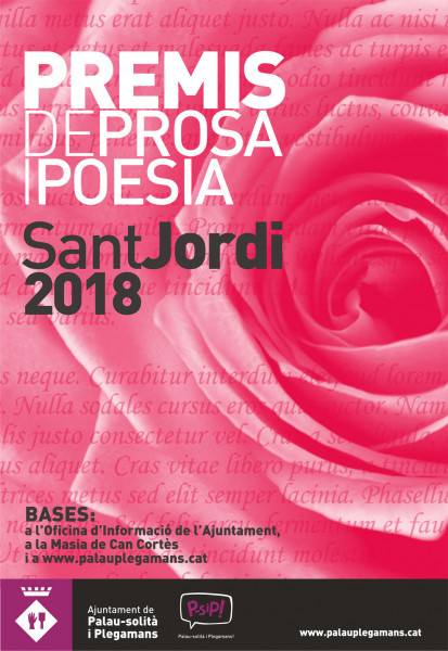 Cartell Premis de prosa i poesia Sant Jordi 2018