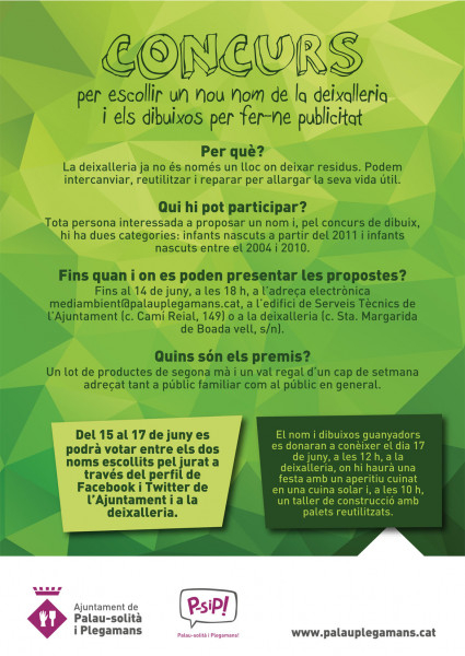 Cartell Concurs nom i dibuix de la deixalleria