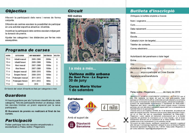 Informació, inscripcions i normativa Cross Escolar 2019