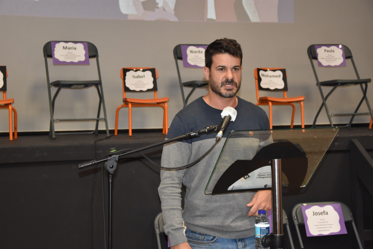25N commemoració. Parlament de l'alcalde, Oriol Lozano