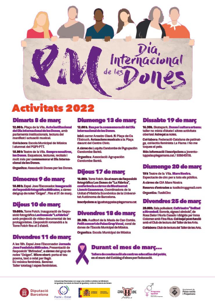 Activitats del 8 de març de 2022