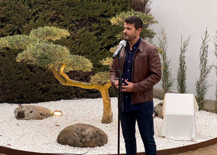 Inauguració espai de dol. Parlament de l'alcalde, Oriol Lozano