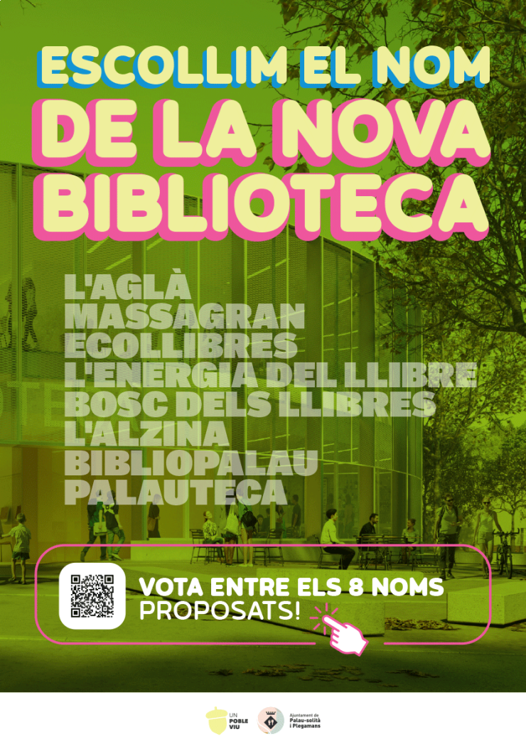 Cartell del procés participatiu per escollir el nom de la nova biblioteca