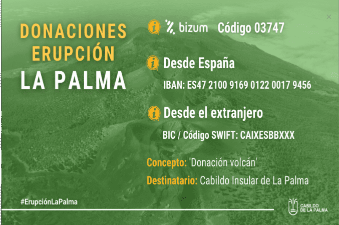 Com ajudar als damnificats pel volcà de La Palma