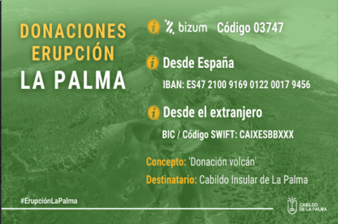 Com ajudar als damnificats pel volcà de La Palma