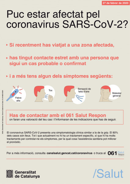 Prevencions de la Generalitat pel Coronavirus