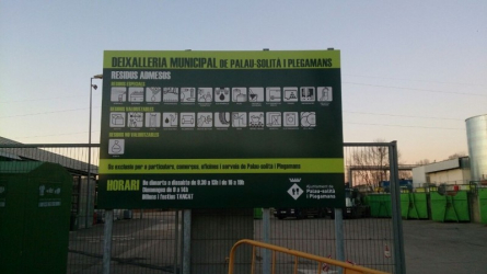 Cartell entrada deixalleria