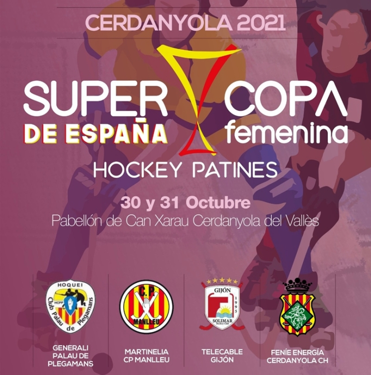 Cartell Supercopa Femenina Hoquei 30 i 31 oct 2021 Cerdanyola