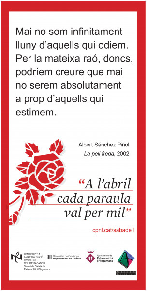 Cartell A l'Abril cada paraula val per mil