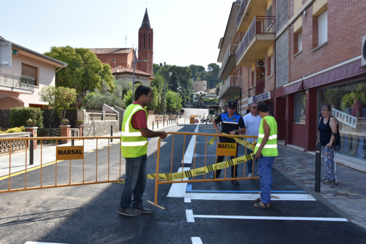 Obertura del carrer Barcelona al trànsit, un cop finalitzades les obres