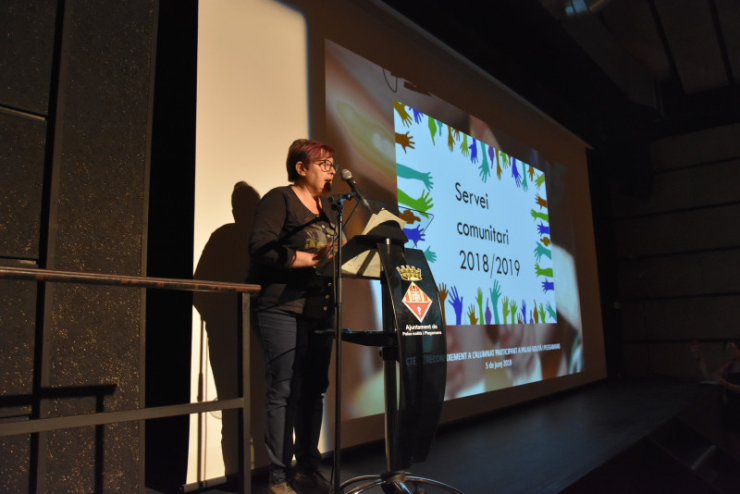 Carme Sanz, acte Servei Comuntari