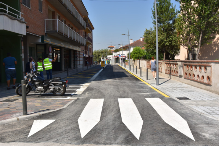 El carrer Barcelona, un cop finalitzades les obres