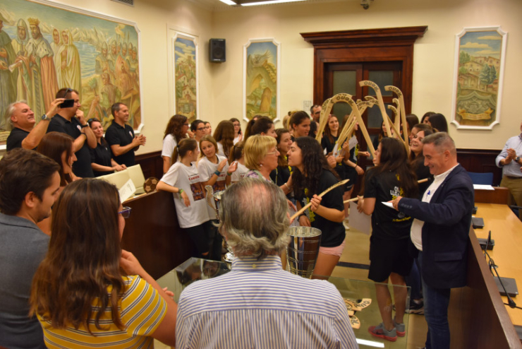 Recepció a les campiones de l'HC Palau
