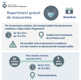 Repartiment gratuït de mascaretes