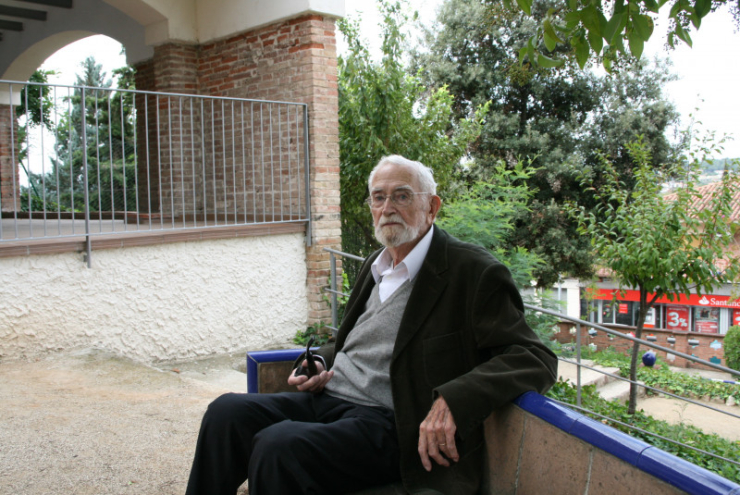 Ramon Folch i Camarasa, als jardins de la Casa Folch, el 2016