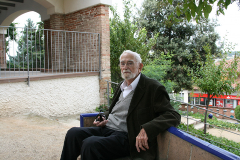 Ramon Folch i Camarasa, als jardins de la Casa Folch, el 2016