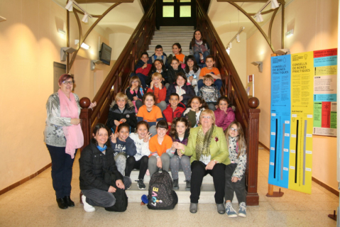 Alumnes de 4t de Primària de l'Escola Can Periquet visiten l'Ajuntament