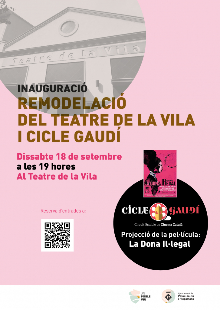 Cartell inauguració reforma Teatre de la Vila