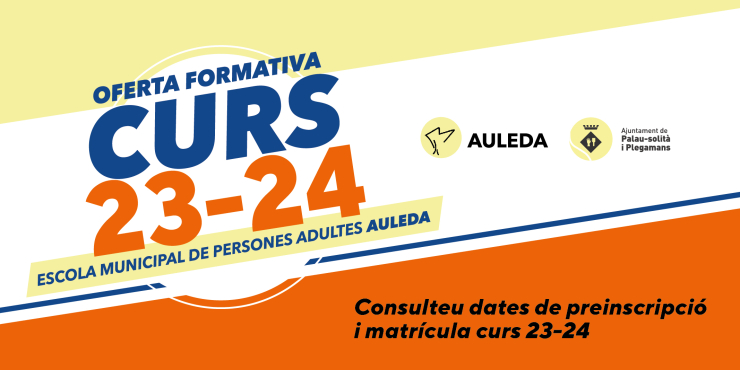 Oferta formativa Escola Municipal d'Adults 'Auleda'