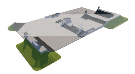 Vista general del futur skate park