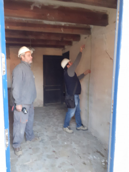 Treballs de rehabilitació de la Casa Folch.