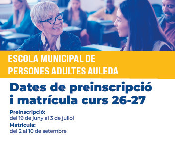 Dates Antics alumnes AULEDA curs 26-27