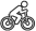 Icona persona amb bicicleta